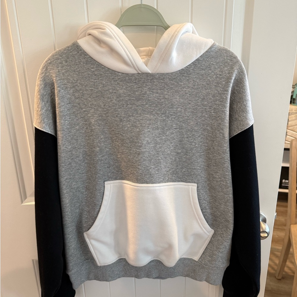 Fabletics Gray and White Hoodie
